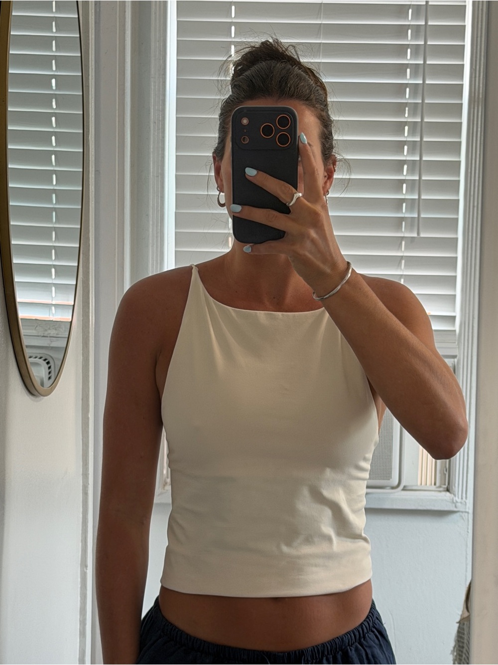 Free People Cream High-Neck Halter Cami - Picture 2 of 3